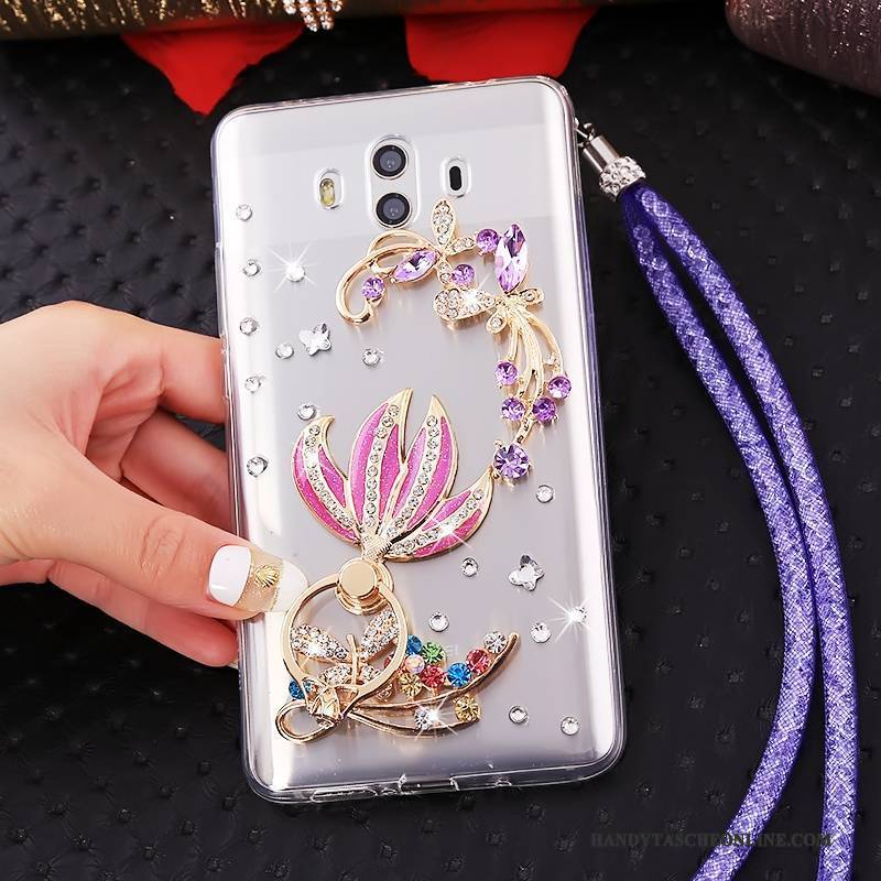 Hülle Huawei Mate 10 Taschen Handyhüllen Hängende Verzierungen, Case Huawei Mate 10 Schutz Blau Persönlichkeit