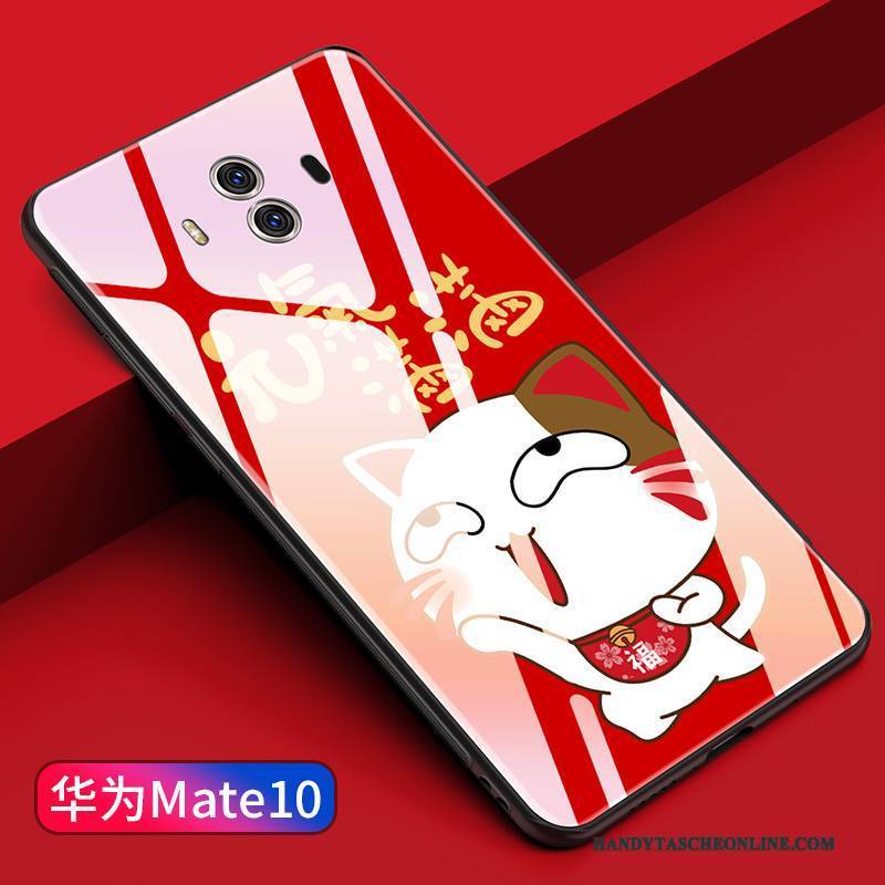 Hülle Huawei Mate 10 Taschen Handyhüllen Spiegel, Case Huawei Mate 10 Kreativ Persönlichkeit Glas