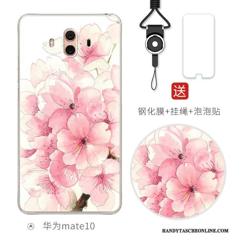 Hülle Huawei Mate 10 Taschen Hellblau Nette, Case Huawei Mate 10 Prägung Anti-sturz Handyhüllen