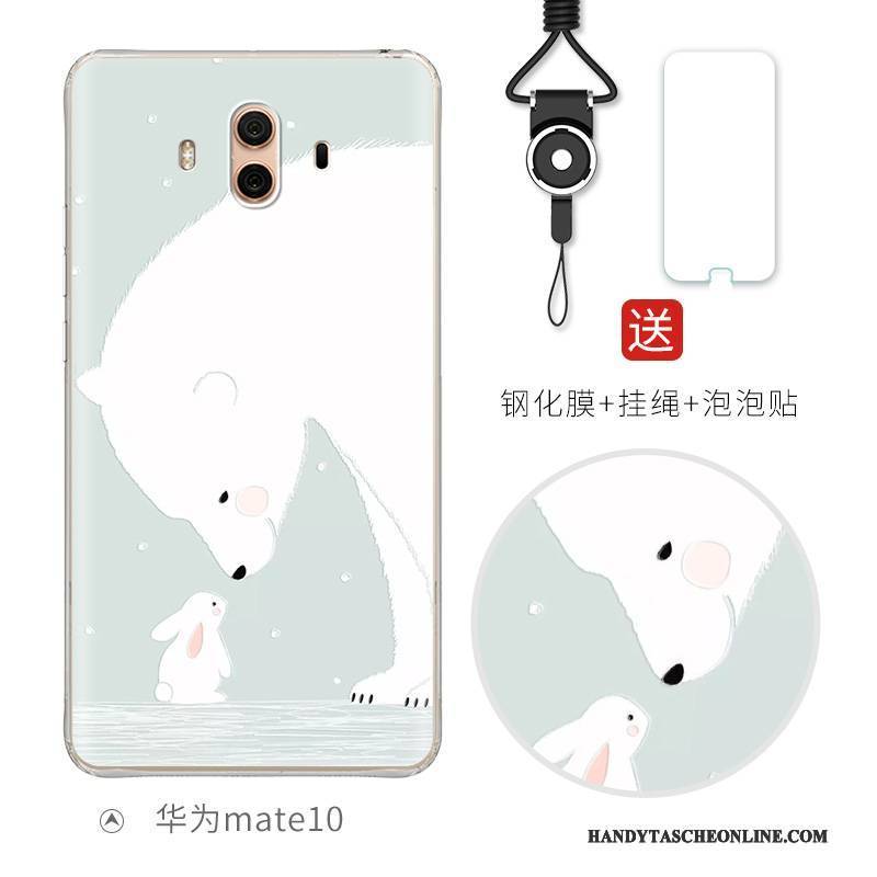 Hülle Huawei Mate 10 Taschen Hellblau Nette, Case Huawei Mate 10 Prägung Anti-sturz Handyhüllen