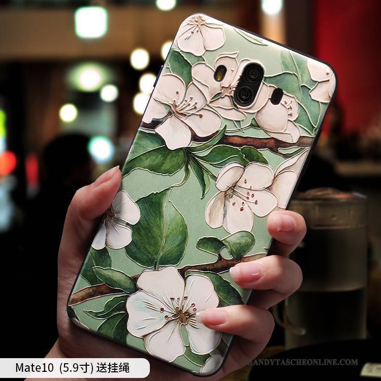 Hülle Huawei Mate 10 Taschen Hängende Verzierungen Handyhüllen, Case Huawei Mate 10 Silikon Rot Anti-sturz