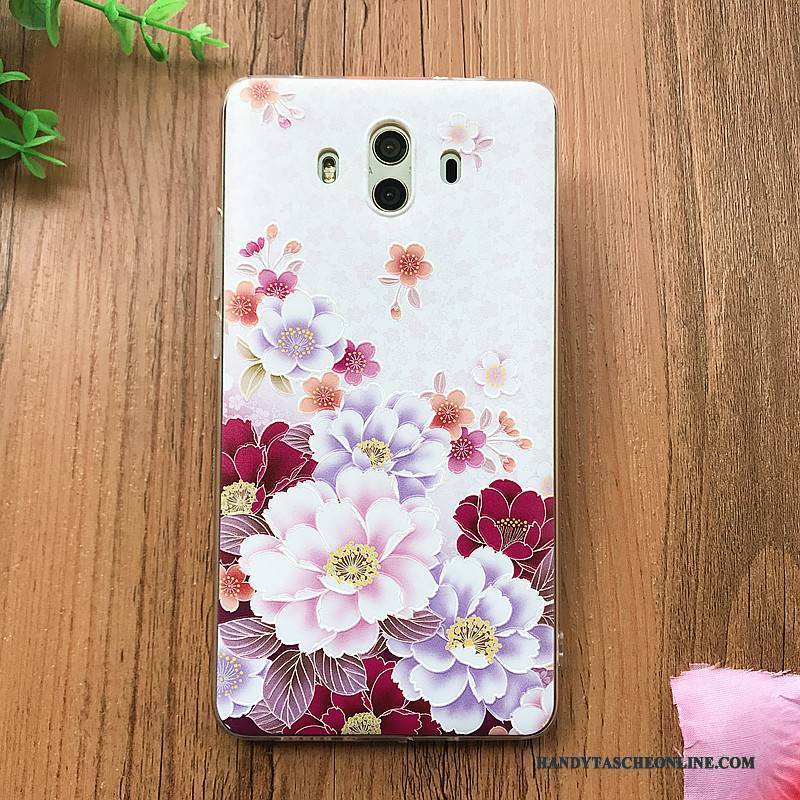 Hülle Huawei Mate 10 Weiche Hängende Verzierungen Handyhüllen, Case Huawei Mate 10 Prägung Blau Persönlichkeit