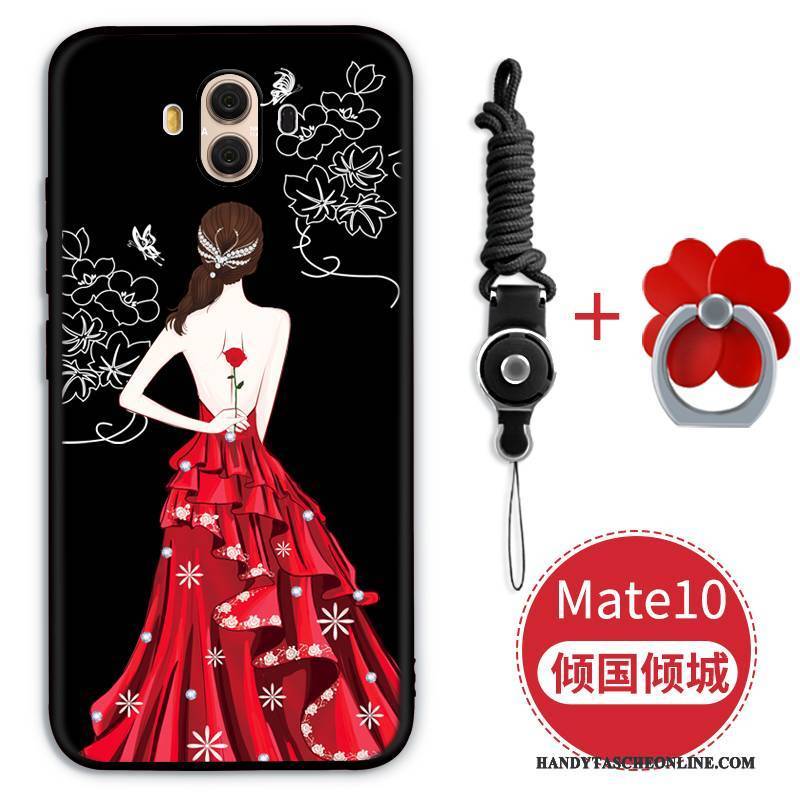 Hülle Huawei Mate 10 Weiche Rot Handyhüllen, Case Huawei Mate 10 Taschen Anti-sturz Trend