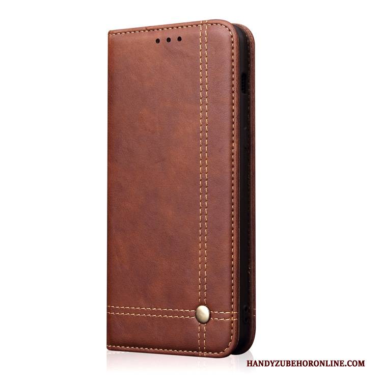 Hülle Huawei Mate 20 Pro Lederhülle Handyhüllen Karte, Case Huawei Mate 20 Pro Schutz Rot
