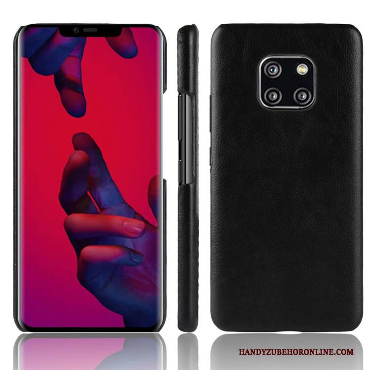 Hülle Huawei Mate 20 Rs Leder Schwer Handyhüllen, Case Huawei Mate 20 Rs Schutz Litchi Rot