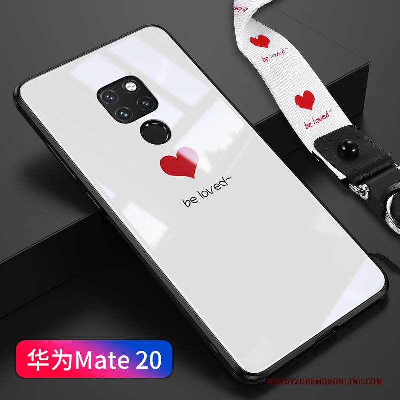 Hülle Huawei Mate 20 Silikon Hängende Verzierungen Schwarz, Case Huawei Mate 20 Weiche Einfach Persönlichkeit