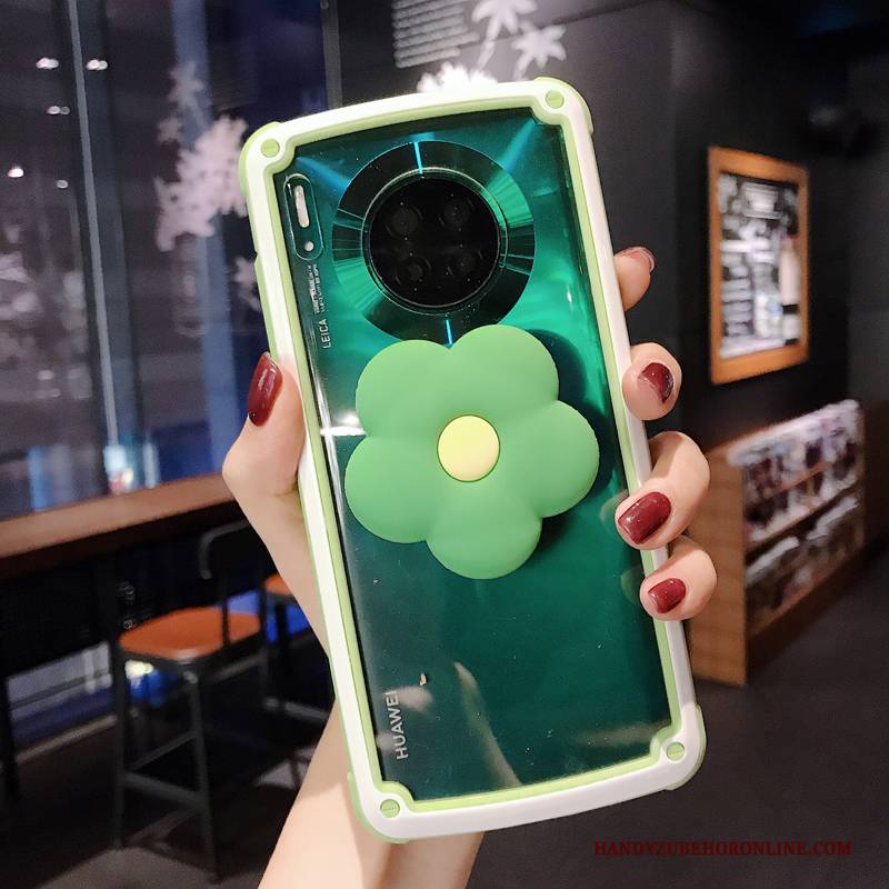 Hülle Huawei Mate 30 Halterung Transparent Grenze, Case Huawei Mate 30 Sonne Rosa