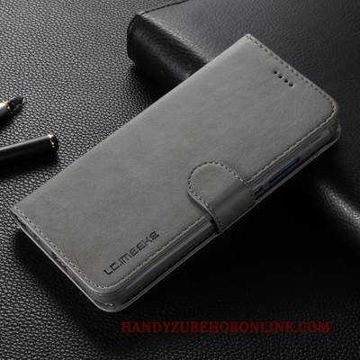 Hülle Huawei Mate 30 Pro Lederhülle Karte Handyhüllen, Case Huawei Mate 30 Pro Folio Rot Business