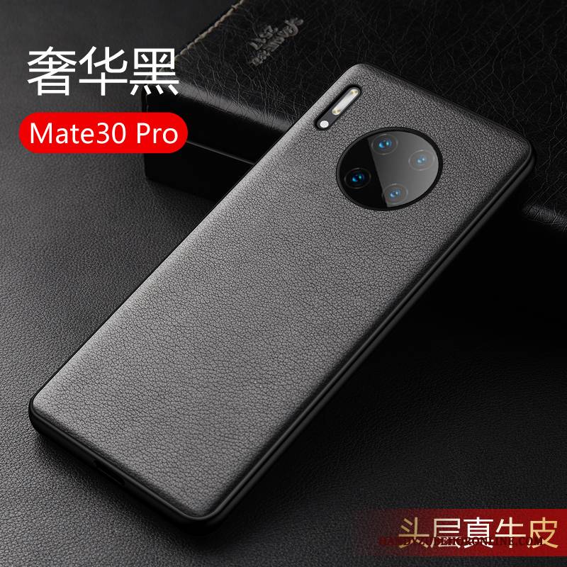 Hülle Huawei Mate 30 Pro Schutz Top Leder Membran, Case Huawei Mate 30 Pro Silikon Anti-sturz Handyhüllen