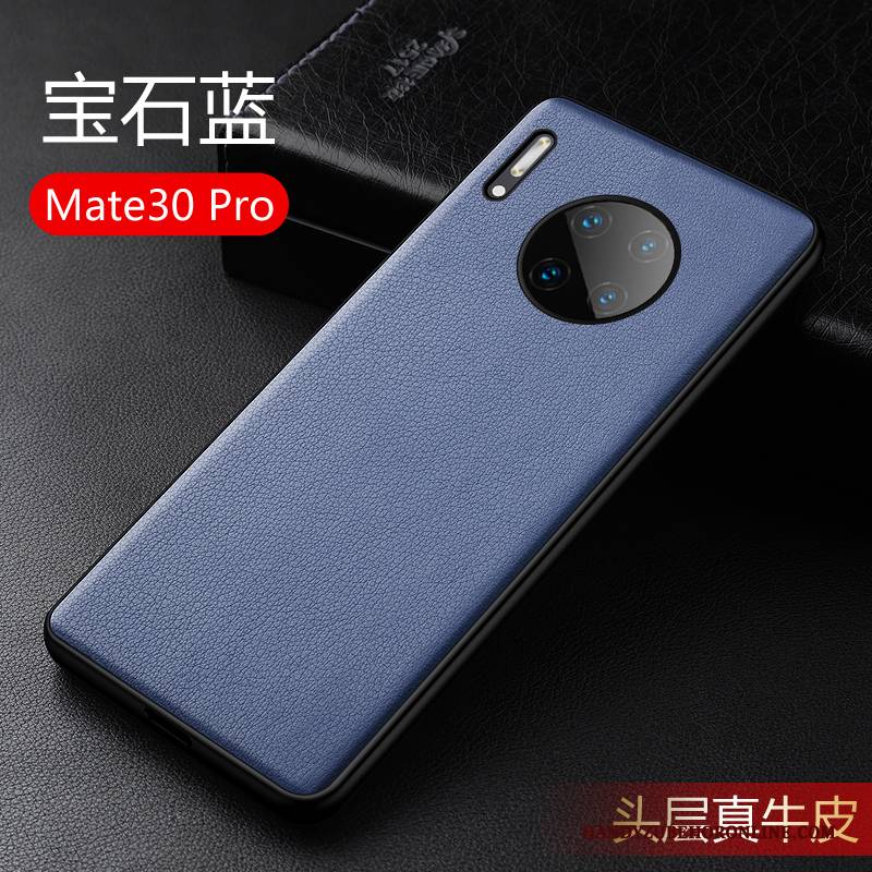 Hülle Huawei Mate 30 Pro Schutz Top Leder Membran, Case Huawei Mate 30 Pro Silikon Anti-sturz Handyhüllen