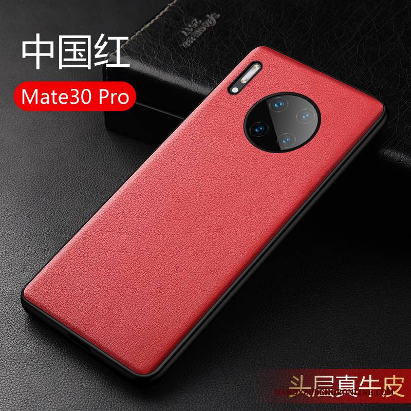 Hülle Huawei Mate 30 Pro Schutz Top Leder Membran, Case Huawei Mate 30 Pro Silikon Anti-sturz Handyhüllen