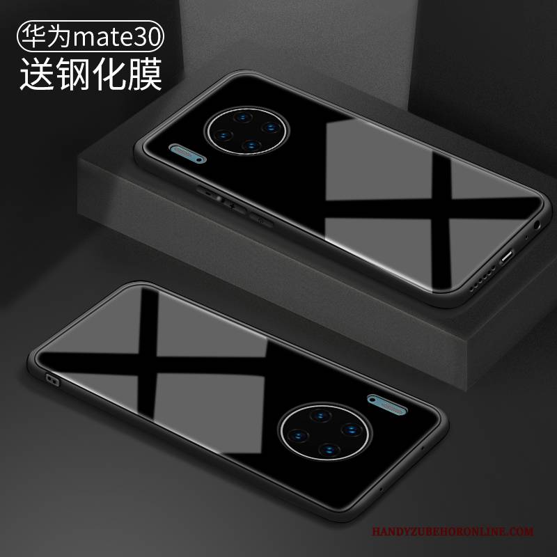 Hülle Huawei Mate 30 Silikon Glas Trendmarke, Case Huawei Mate 30 Kreativ Handyhüllen Grün