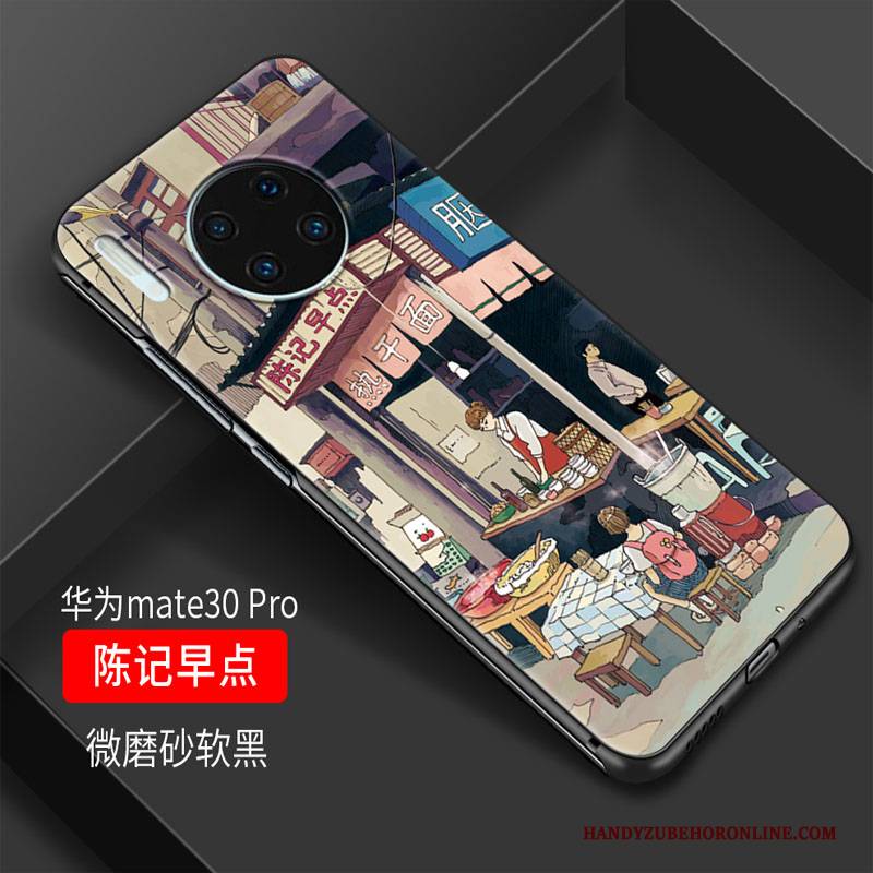 Hülle Huawei Mate 30 Taschen Europa Nubuck, Case Huawei Mate 30 Weiche Glas Handyhüllen