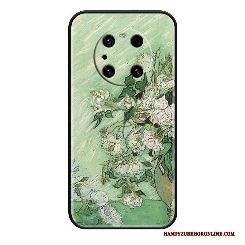 Hülle Huawei Mate 40 Pro Mode Anti-sturz Handyhüllen, Case Huawei Mate 40 Pro Weiche Ölgemälde Weiß