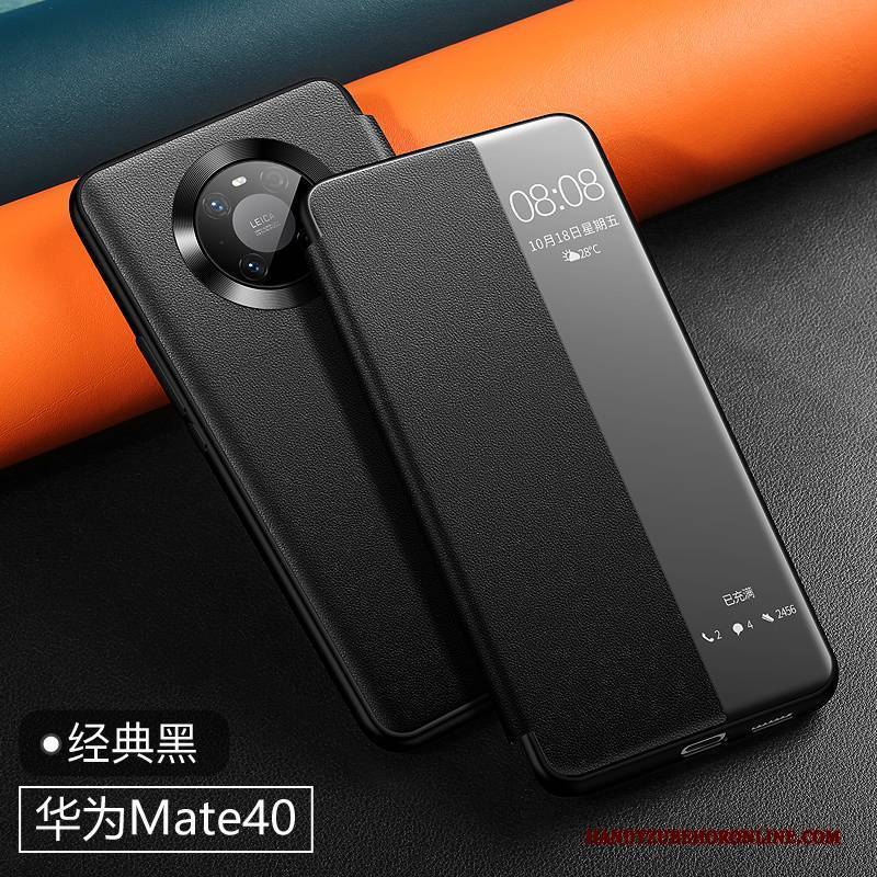 Hülle Huawei Mate 40 Taschen Grün Anti-sturz, Case Huawei Mate 40 Folio Handyhüllen Neu