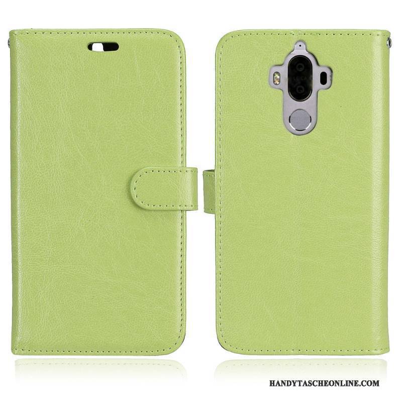 Hülle Huawei Mate 9 Folio Anti-sturz Handyhüllen, Case Huawei Mate 9 Taschen Karte Hellblau