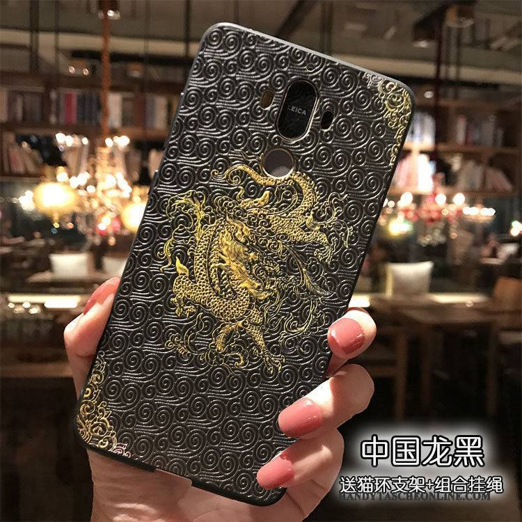Hülle Huawei Mate 9 Karikatur Handyhüllen Hängende Verzierungen, Case Huawei Mate 9 Silikon Rot Dunkelblau