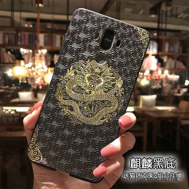 Hülle Huawei Mate 9 Karikatur Handyhüllen Hängende Verzierungen, Case Huawei Mate 9 Silikon Rot Dunkelblau