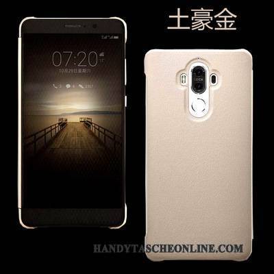 Hülle Huawei Mate 9 Lederhülle Weiß Business, Case Huawei Mate 9 Schutz Schlank Schlafsaal