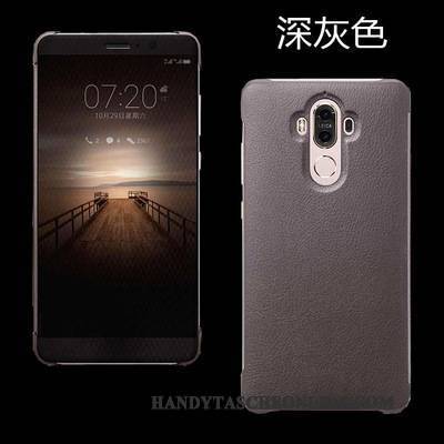 Hülle Huawei Mate 9 Lederhülle Weiß Business, Case Huawei Mate 9 Schutz Schlank Schlafsaal