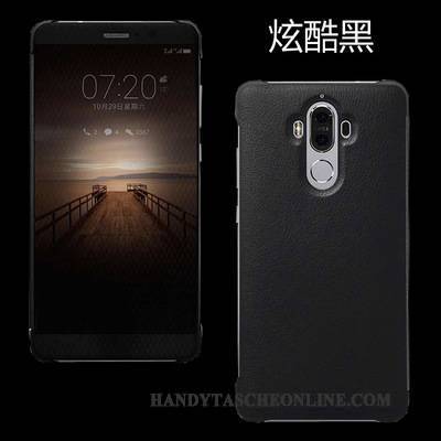 Hülle Huawei Mate 9 Lederhülle Weiß Business, Case Huawei Mate 9 Schutz Schlank Schlafsaal