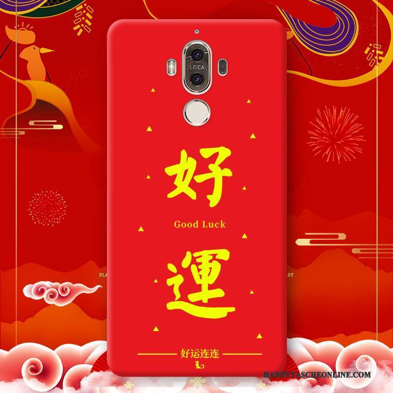 Hülle Huawei Mate 9 Pro Kreativ Neu Anti-sturz, Case Huawei Mate 9 Pro Silikon Handyhüllen Rot