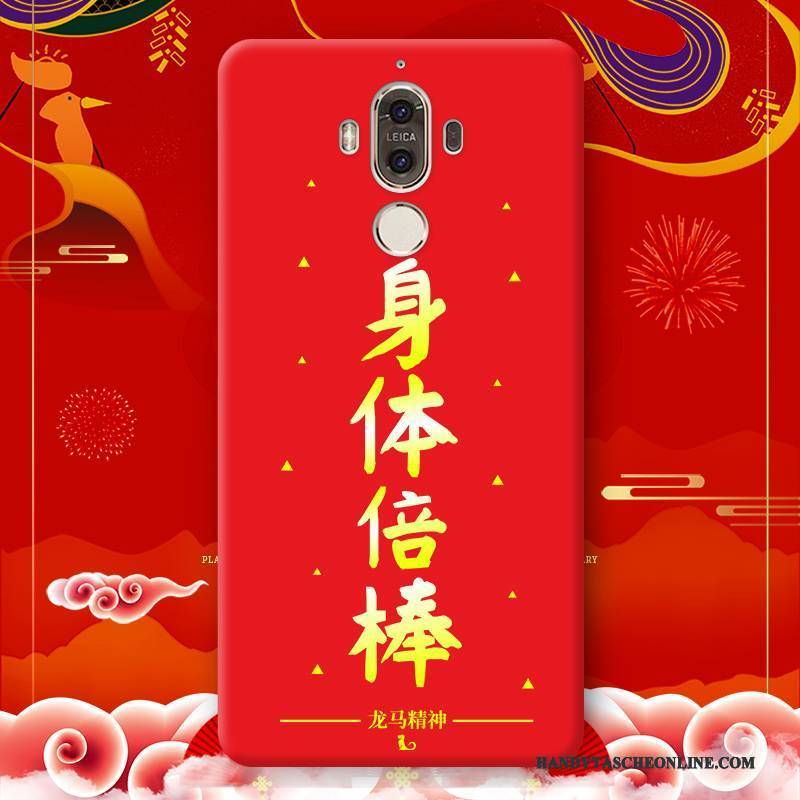 Hülle Huawei Mate 9 Pro Kreativ Neu Anti-sturz, Case Huawei Mate 9 Pro Silikon Handyhüllen Rot