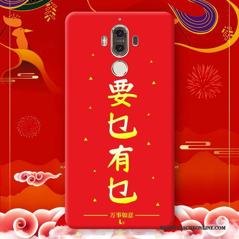 Hülle Huawei Mate 9 Pro Kreativ Neu Anti-sturz, Case Huawei Mate 9 Pro Silikon Handyhüllen Rot
