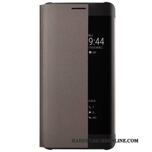 Hülle Huawei Mate 9 Pro Leder Rosa Handyhüllen, Case Huawei Mate 9 Pro Schutz