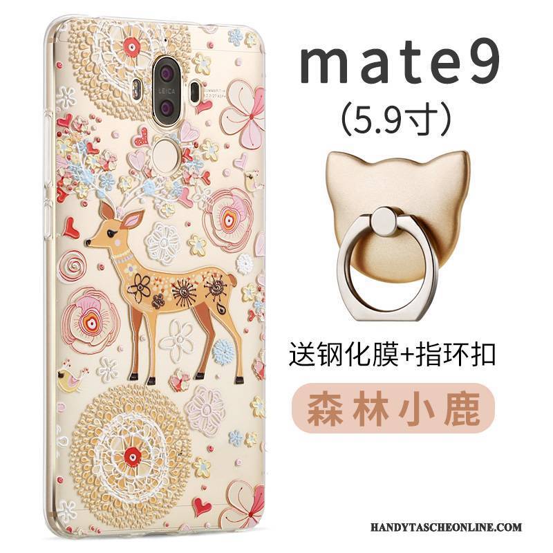 Hülle Huawei Mate 9 Taschen Handyhüllen Lila, Case Huawei Mate 9 Kreativ Anti-sturz Persönlichkeit