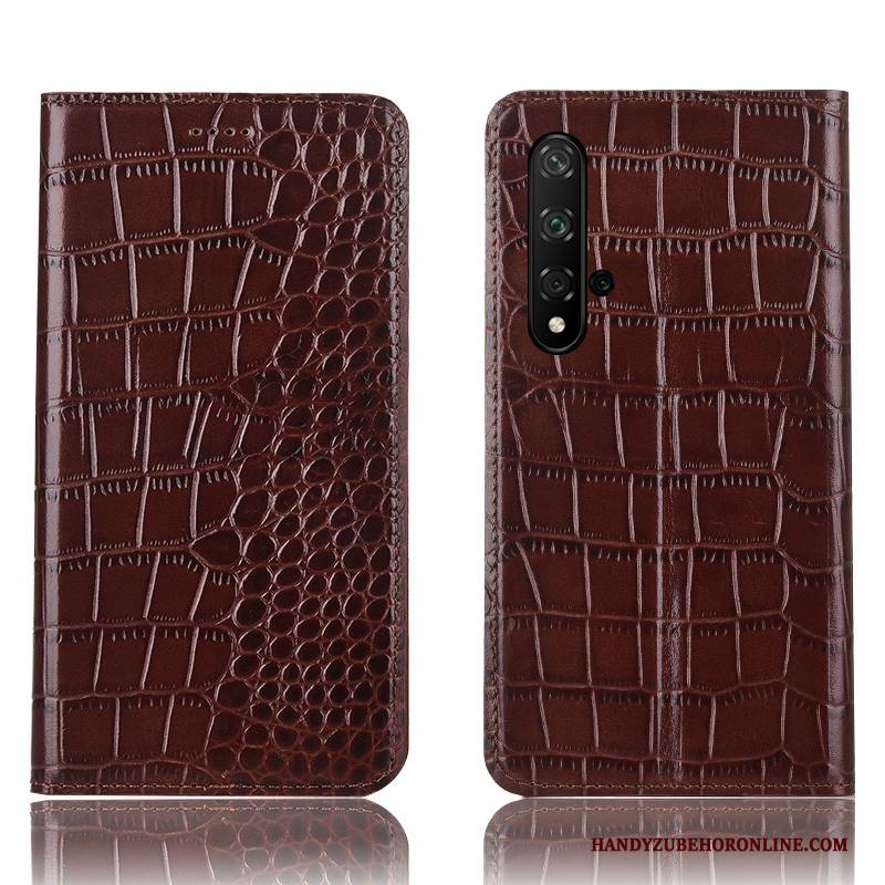 Hülle Huawei Nova 5t Lederhülle Blau Handyhüllen, Case Huawei Nova 5t Schutz Anti-sturz