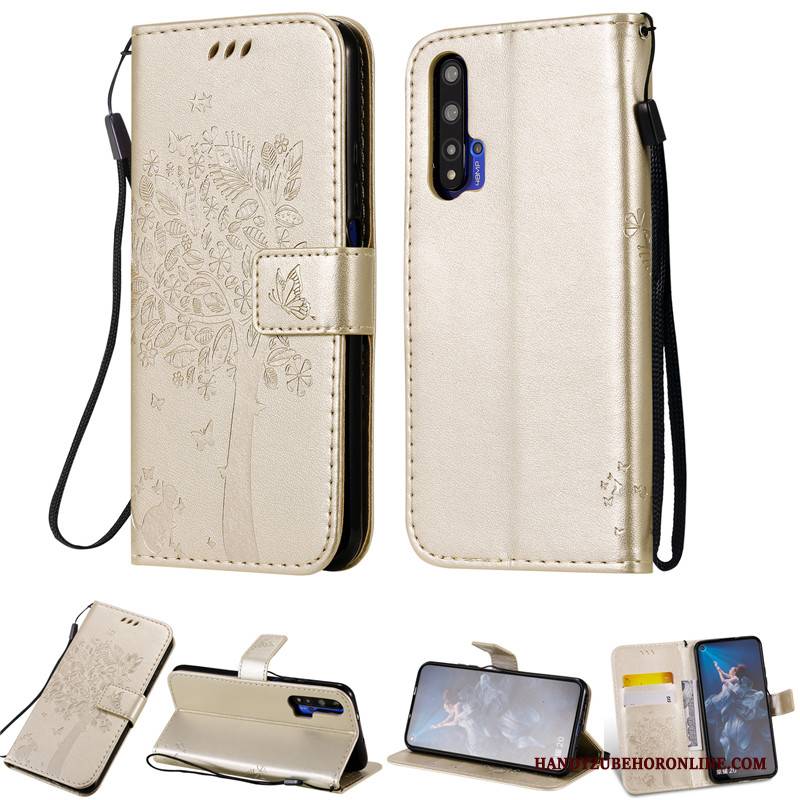 Hülle Huawei Nova 5t Schutz Anti-sturz Handyhüllen, Case Huawei Nova 5t Lederhülle Grün