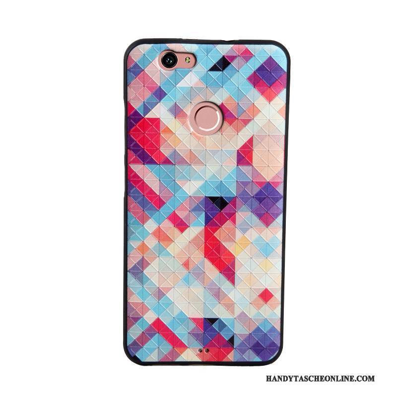 Hülle Huawei Nova Prägung Blau Trend, Case Huawei Nova Weiche Handyhüllen