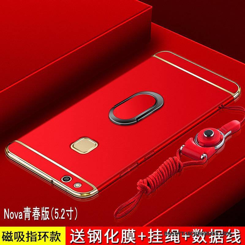 Hülle Huawei Nova Taschen Nubuck Gold, Case Huawei Nova Schutz Anti-sturz Jugend