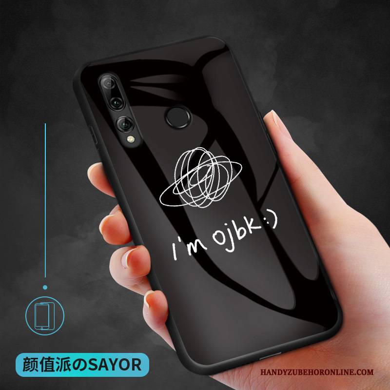 Hülle Huawei P Smart+ 2019 Silikon Glas Liebhaber, Case Huawei P Smart+ 2019 Taschen Handyhüllen Weiß