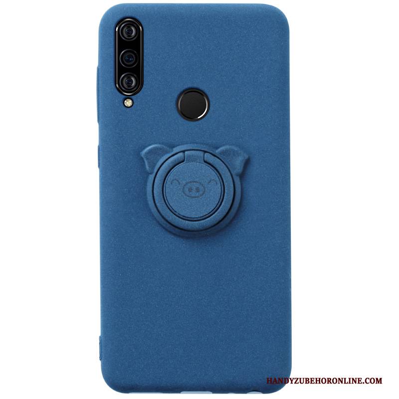 Hülle Huawei P Smart+ 2019 Weiche Nubuck Dunkelblau, Case Huawei P Smart+ 2019 Schutz