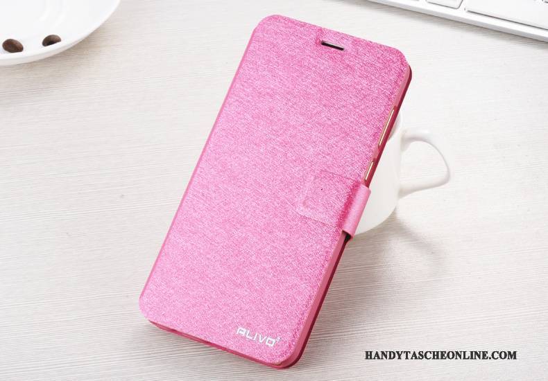 Hülle Huawei P Smart Lederhülle Rosa Handyhüllen, Case Huawei P Smart Folio