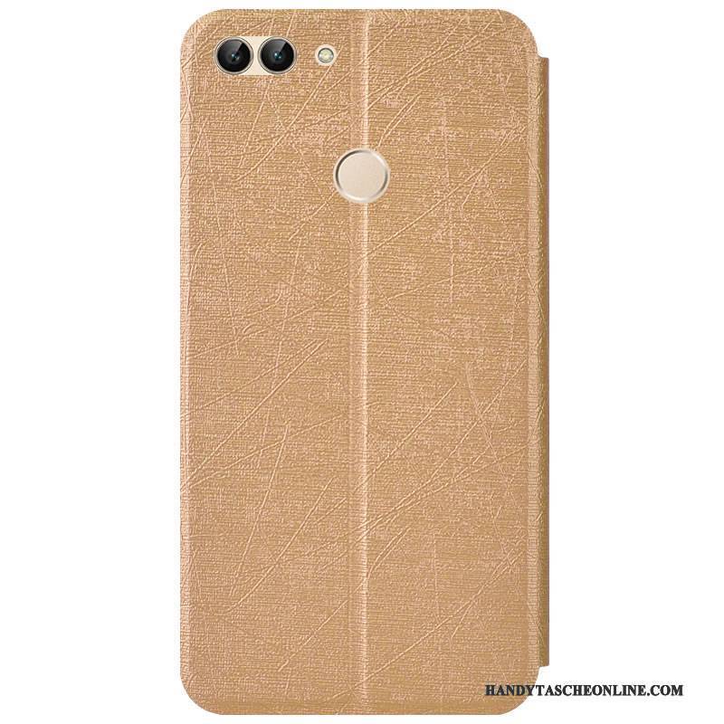 Hülle Huawei P Smart Schutz Rot, Case Huawei P Smart Lederhülle