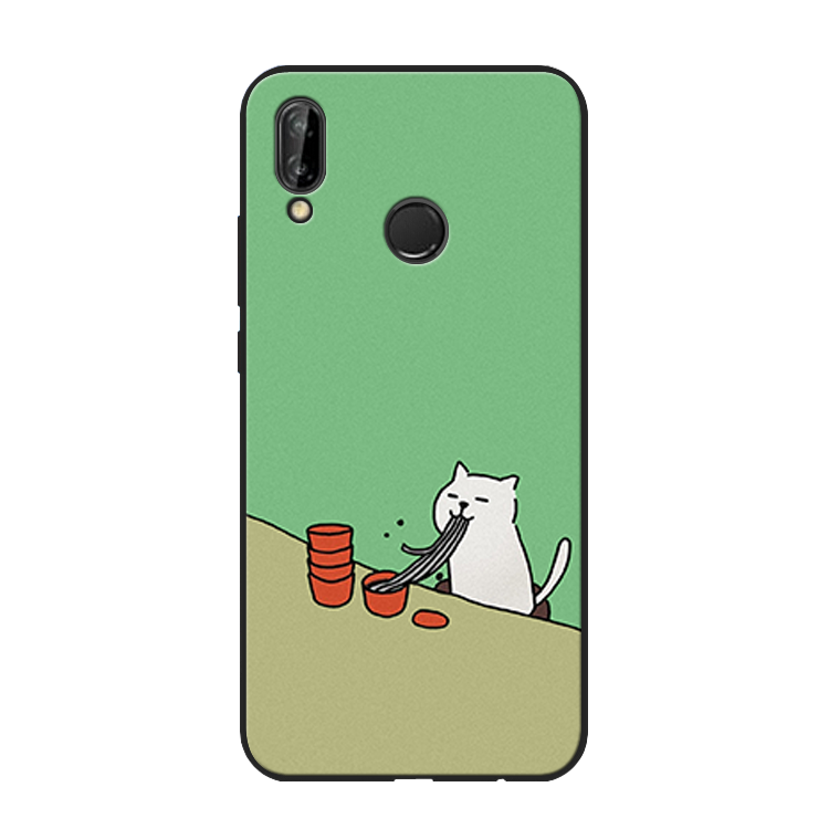 Hülle Huawei P Smart+ Silikon Jugend Grün, Case Huawei P Smart+ Taschen Katzen Handyhüllen