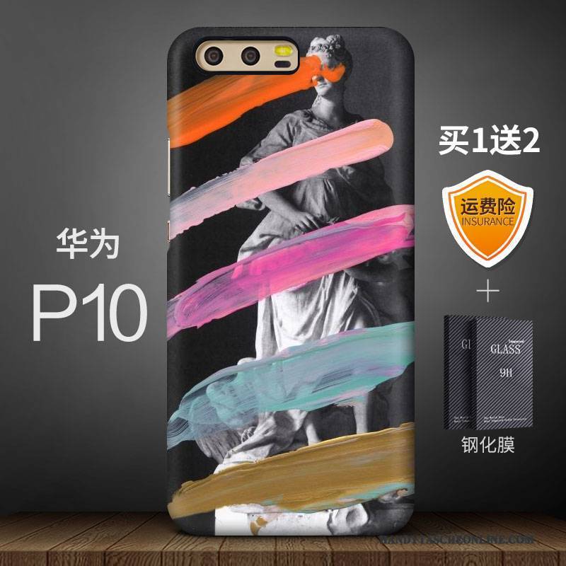 Hülle Huawei P10 Farbe Handyhüllen Anti-sturz, Case Huawei P10 Kreativ Kunst Trendmarke