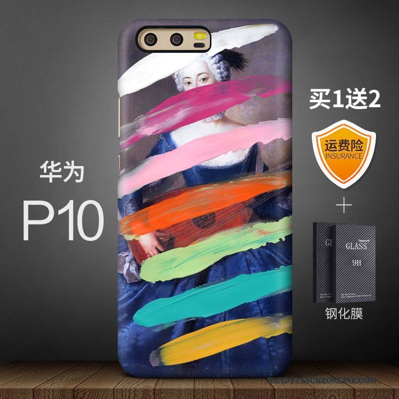 Hülle Huawei P10 Farbe Handyhüllen Anti-sturz, Case Huawei P10 Kreativ Kunst Trendmarke