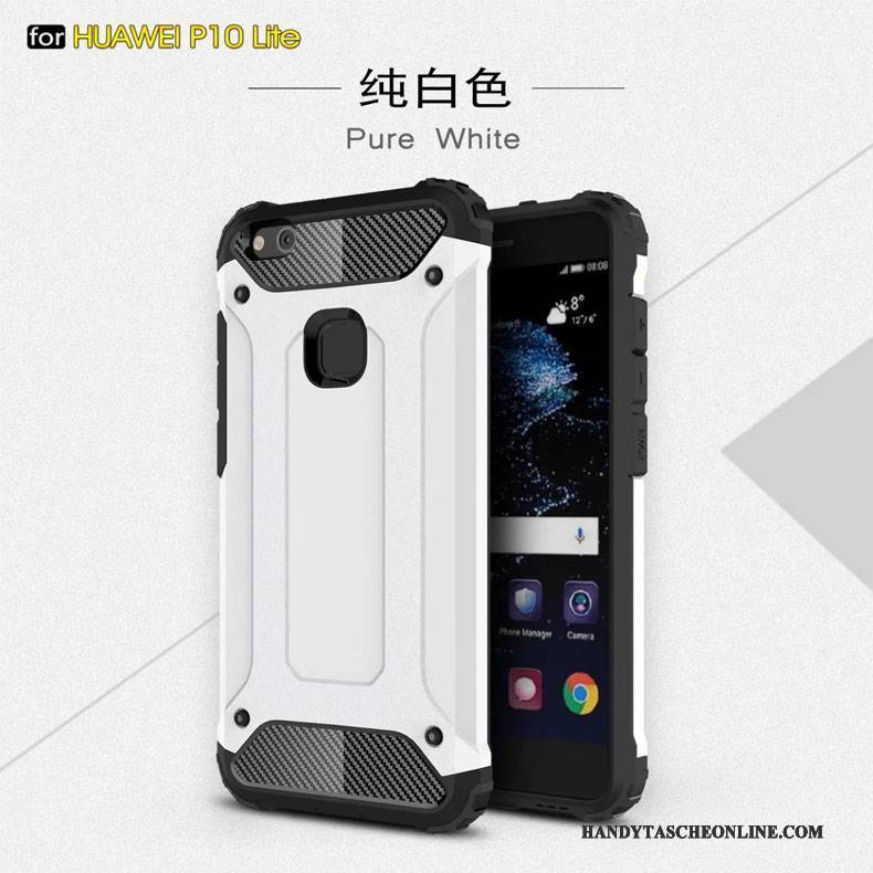 Hülle Huawei P10 Lite Schutz Anti-sturz Blau, Case Huawei P10 Lite Metall Drei Verteidigungen Ballon