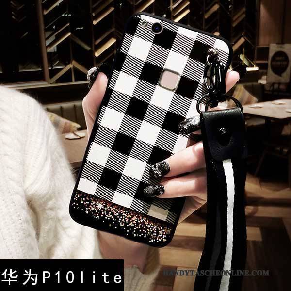 Hülle Huawei P10 Lite Silikon Handyhüllen Netto Rot, Case Huawei P10 Lite Taschen Schwarz Anti-sturz