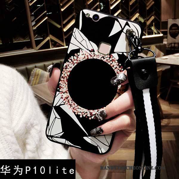 Hülle Huawei P10 Lite Silikon Handyhüllen Netto Rot, Case Huawei P10 Lite Taschen Schwarz Anti-sturz