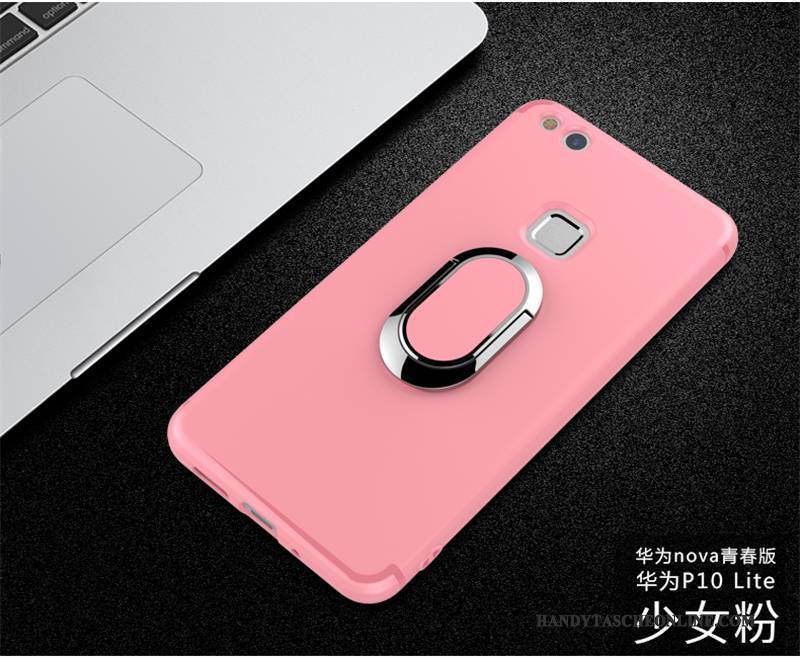 Hülle Huawei P10 Lite Taschen Anti-sturz Rot, Case Huawei P10 Lite Schutz Trend Magnetismus