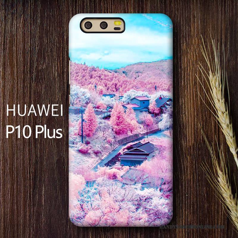 Hülle Huawei P10 Plus Farbe Schwer Sakura, Case Huawei P10 Plus Schutz Handyhüllen Persönlichkeit