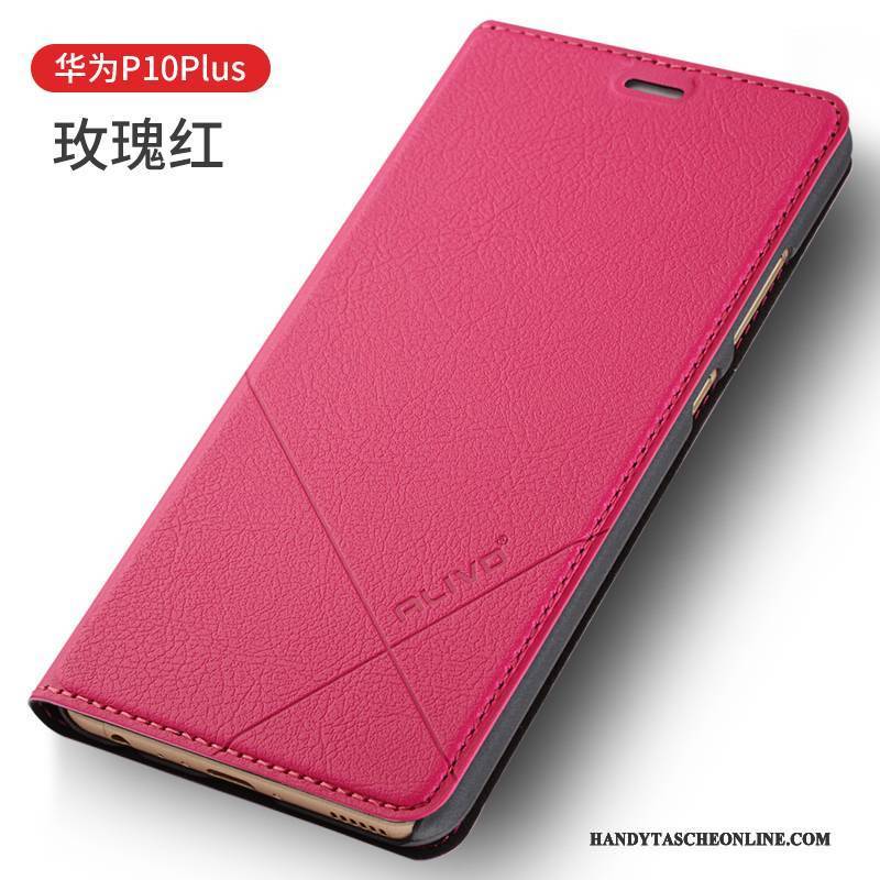 Hülle Huawei P10 Plus Folio Anti-sturz Handyhüllen, Case Huawei P10 Plus Lederhülle Schwarz