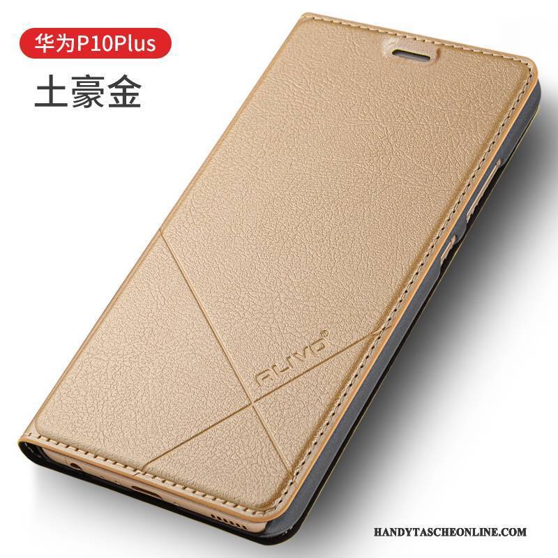 Hülle Huawei P10 Plus Folio Anti-sturz Handyhüllen, Case Huawei P10 Plus Lederhülle Schwarz