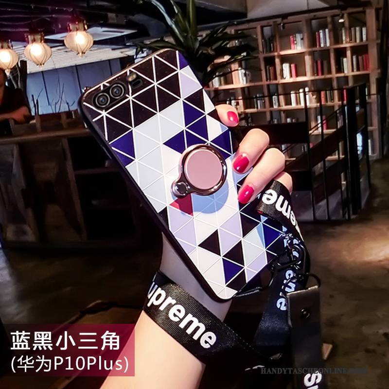 Hülle Huawei P10 Plus Halterung Netto Rot Anti-sturz, Case Huawei P10 Plus Taschen Handyhüllen Hängende Verzierungen