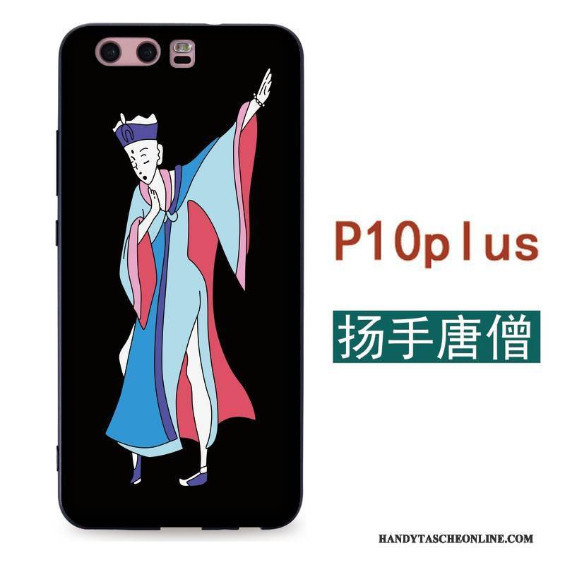 Hülle Huawei P10 Plus Kreativ Handyhüllen Persönlichkeit, Case Huawei P10 Plus Weiche Liebhaber Schwarz